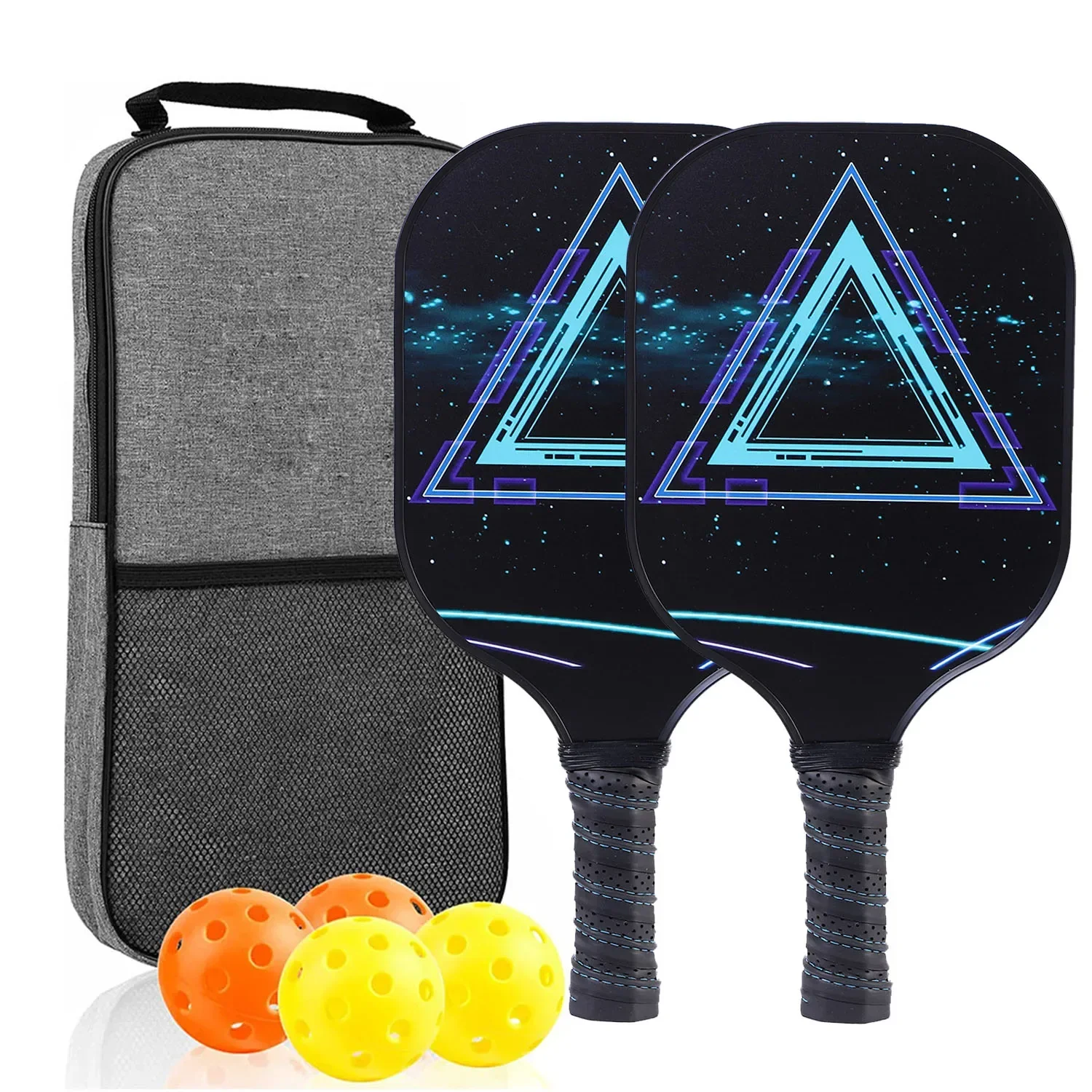 USAPA Approved Pickleball Paddle Set of 2 with 4 Balls and Carrying Bag - Lightweight Fiberglass Rackets for Indoor and Outdoor Play - Image 26