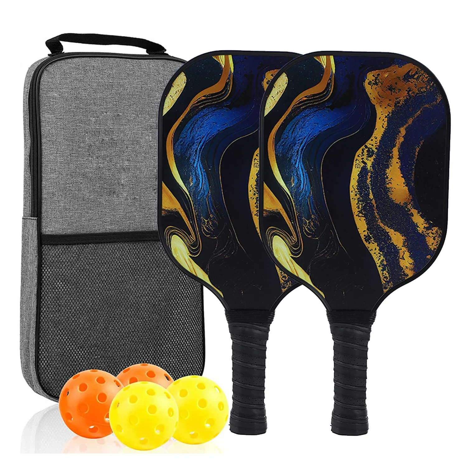USAPA Approved Pickleball Paddle Set of 2 with 4 Balls and Carrying Bag - Lightweight Fiberglass Rackets for Indoor and Outdoor Play - Image 33