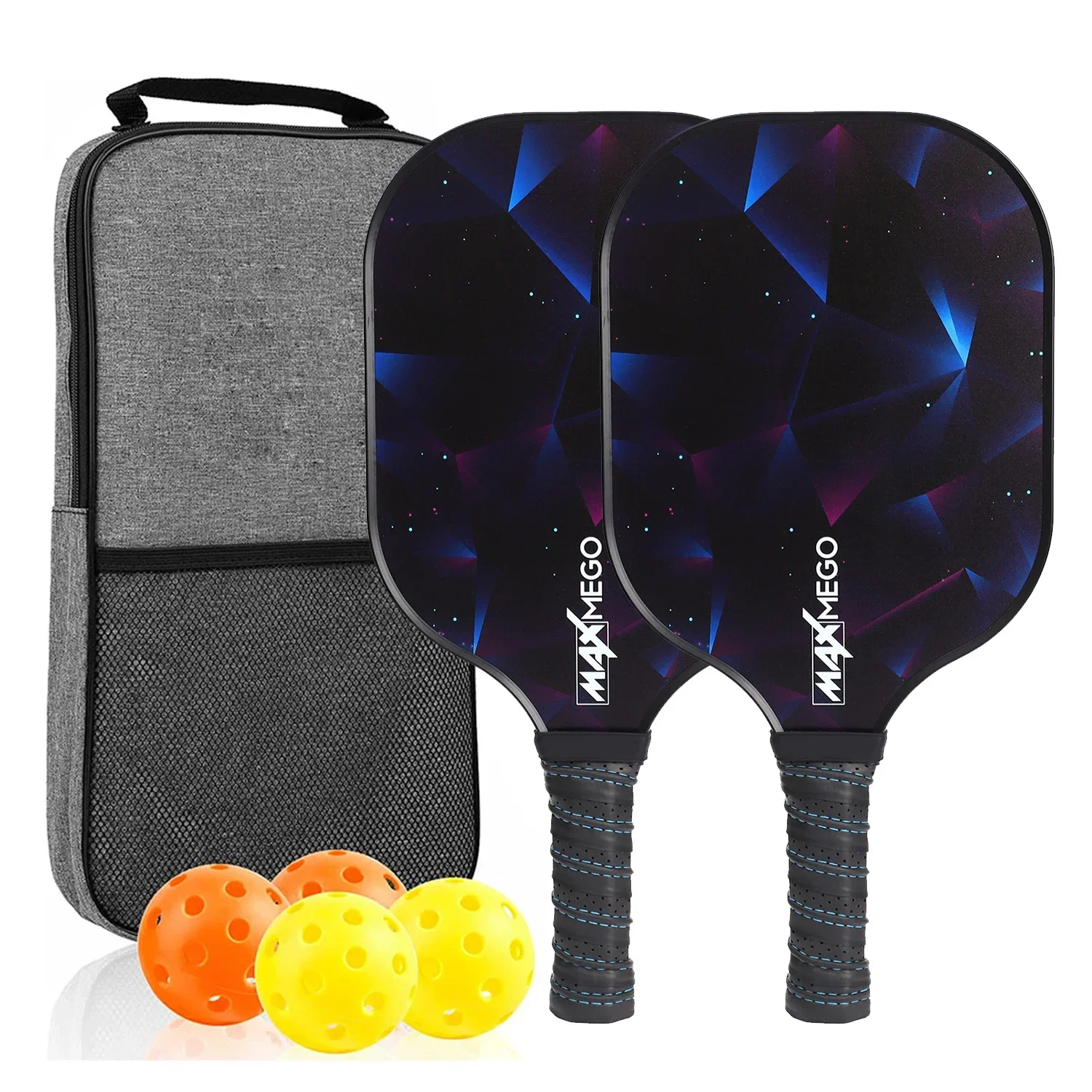 USAPA Approved Pickleball Paddle Set of 2 with 4 Balls and Carrying Bag - Lightweight Fiberglass Rackets for Indoor and Outdoor Play - Image 8