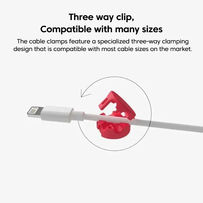 USB Cable Organizer Silicone Cord Clip Desktop Holder - Image 3