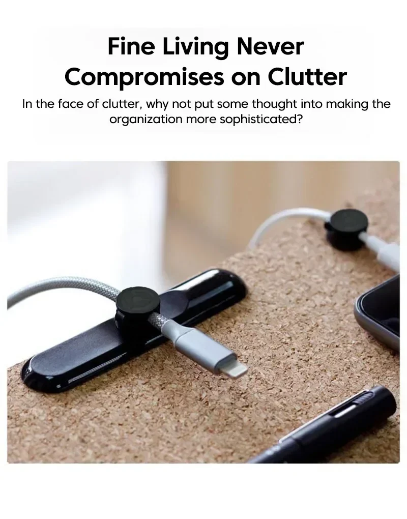 USB Cable Organizer Silicone Cord Clip Desktop Holder - Image 9