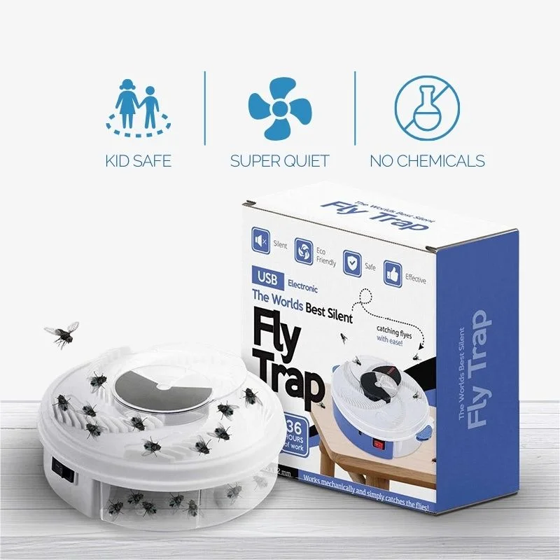 USB Silent Fly Trap Indoor Home Office Quiet Chemical Free - Image 3