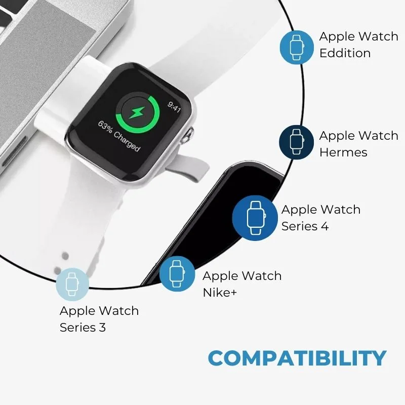 USB Watch Charger Compact Magnetic Dock Travel 2025 - Image 2