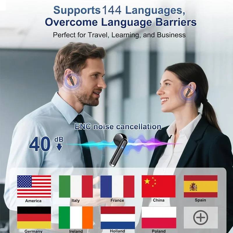 AI Translator Earbuds Real Time 144 Languages With ANC - Image 4