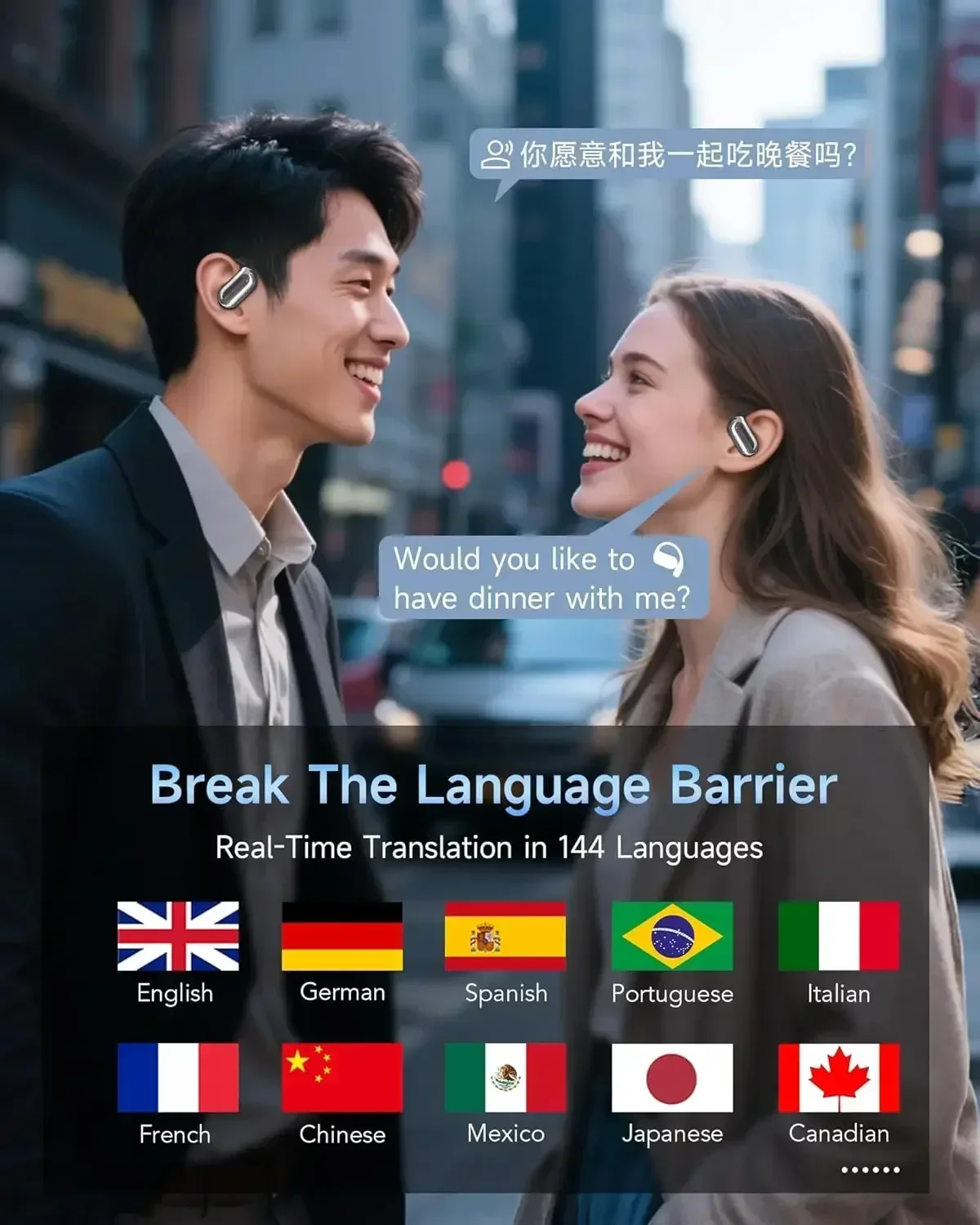 AI Translation Earbuds Real Time Translator Travel 2025 - Image 5