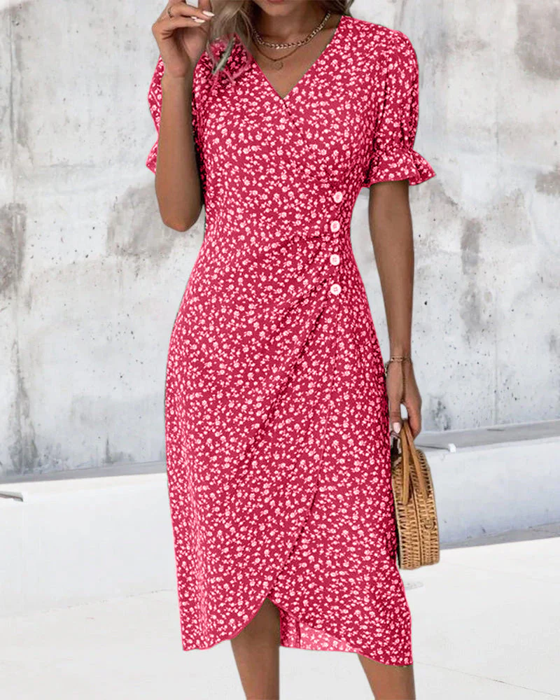 V-Neck Midi Dress for Women in White, Soft and Comfortable Summer Dress for Effortless Elegance and Versatile Style - Image 10