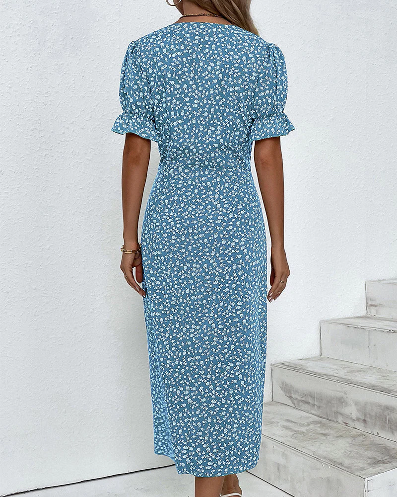 V-Neck Midi Dress for Women in White, Soft and Comfortable Summer Dress for Effortless Elegance and Versatile Style - Image 6