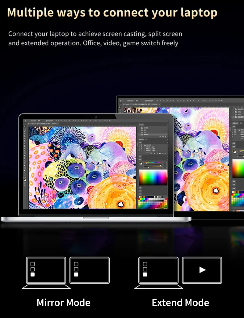 OLED 13.3 Portable Monitor Metal Frame Travel Display - Image 22
