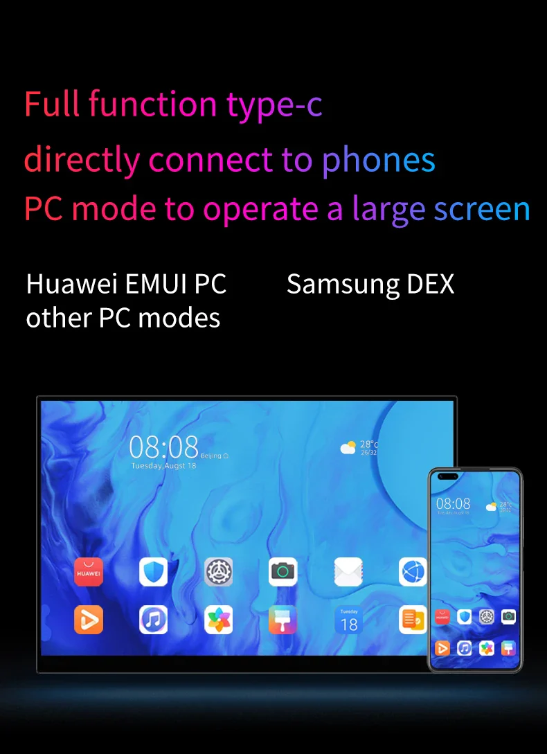 OLED 13.3 Portable Monitor Metal Frame Travel Display - Image 23