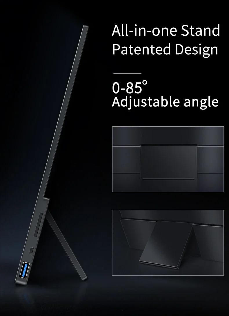 OLED 13.3 Portable Monitor Metal Frame Travel Display - Image 28