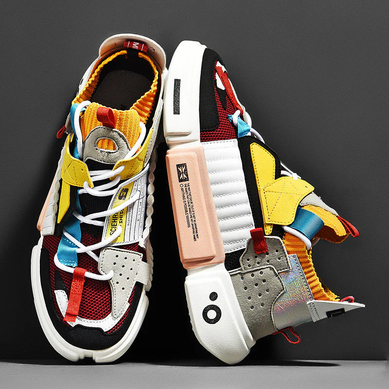 Versatile men’s skater sneakers – streetwear style, breathable material, for everyday wear