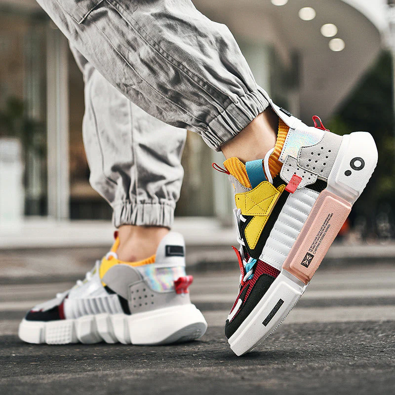 Versatile men’s skater sneakers – streetwear style, breathable material, for everyday wear - Image 3
