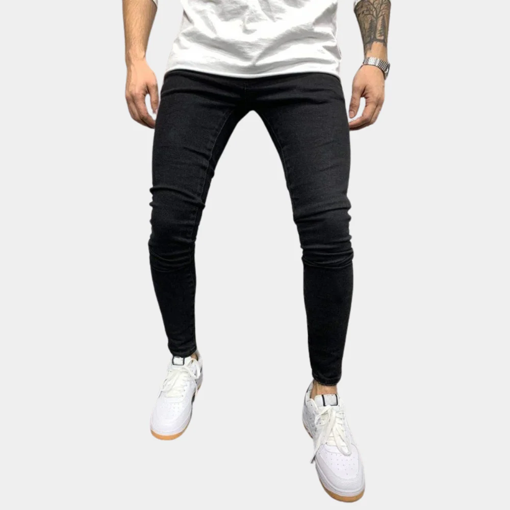 Versatile men's skinny jeans – classic fit, high-quality cotton, for summer