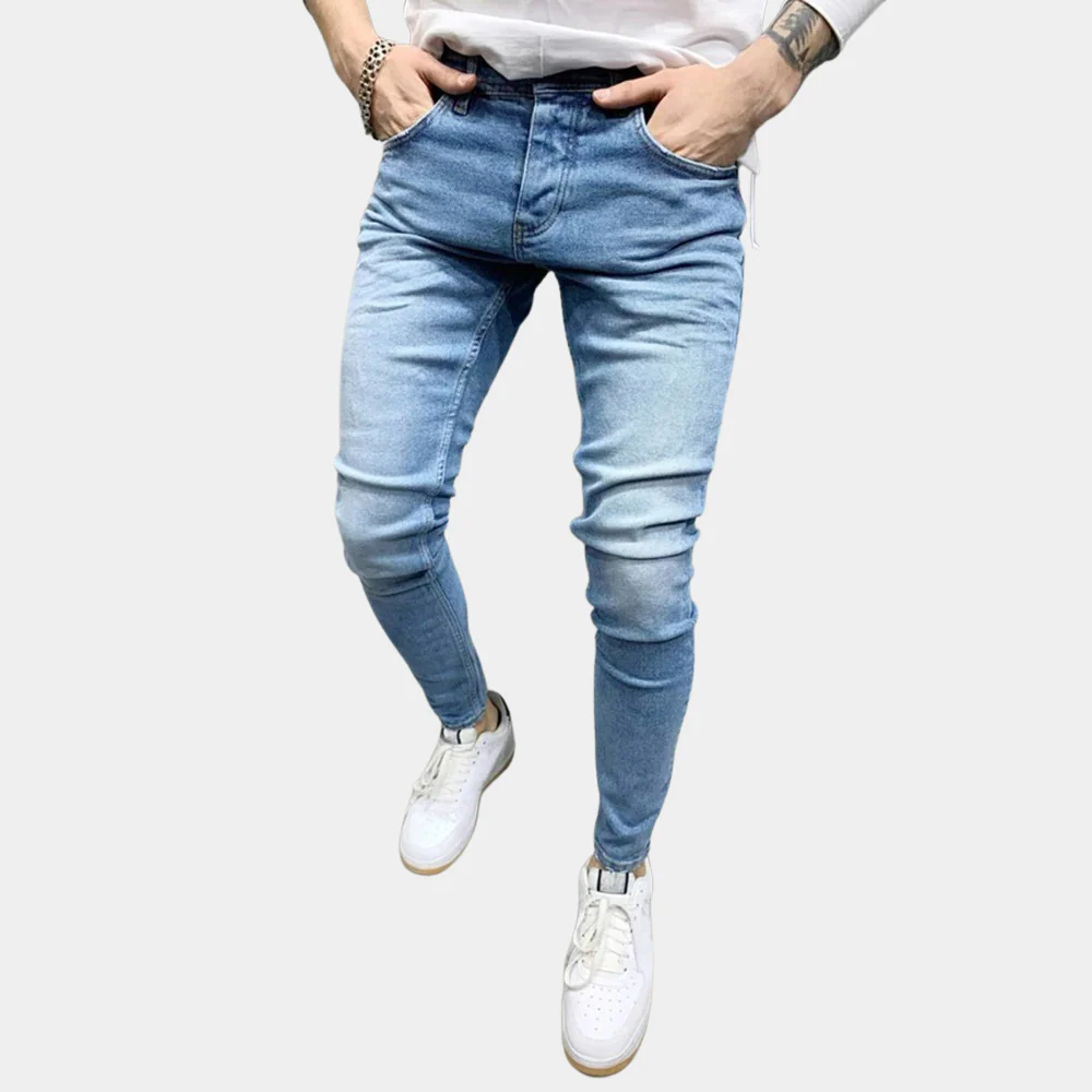 Versatile men's skinny jeans – classic fit, high-quality cotton, for summer - Image 4