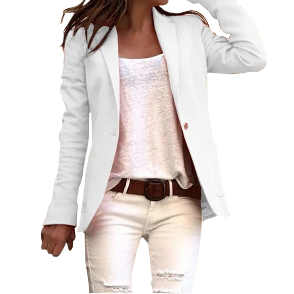 Versatile women's black blazer – long-sleeve tailored design, premium fabric, for office and formal occasions