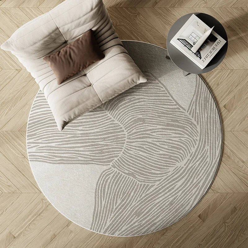 Round Area Rug Faux Cashmere Wabi Sabi Fall 2025 Cozy - Image 3