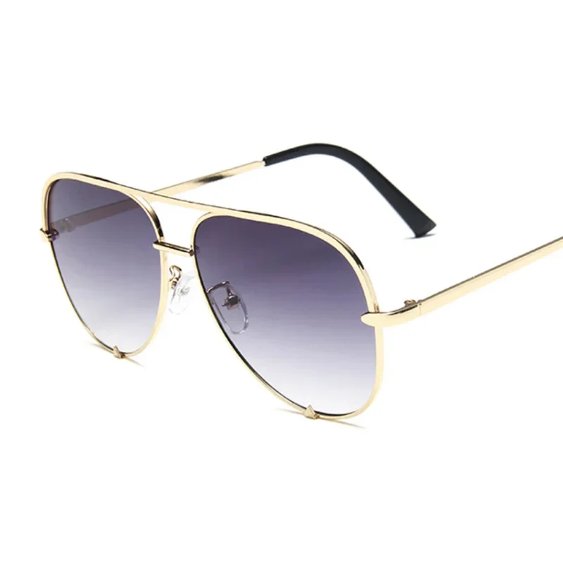 Vintage Aviation Sunglasses for Women - Designer Retro Shades, Gradient Mirror Fashion - Image 5