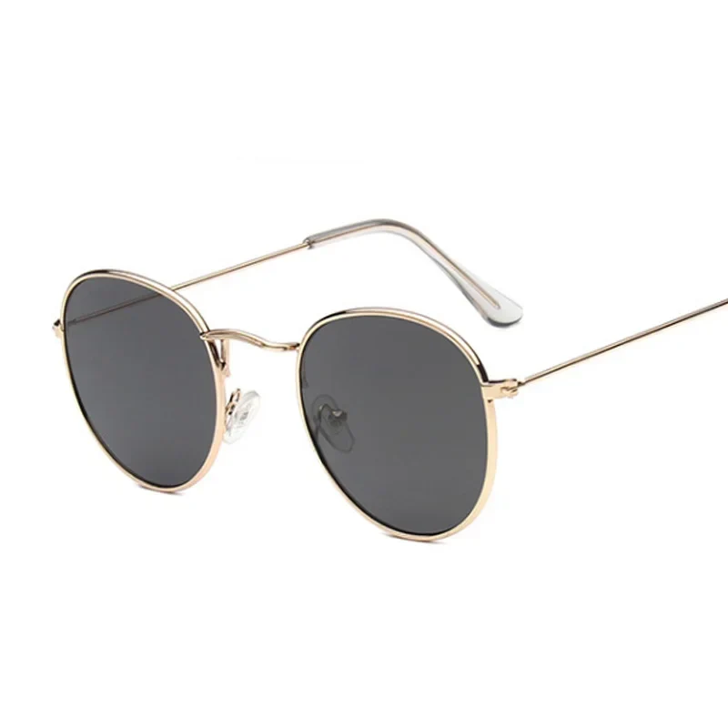 Vintage Small Round Sunglasses for Women - Classic Retro Mirror Fashion Shades Lunette De Soleil - Image 2