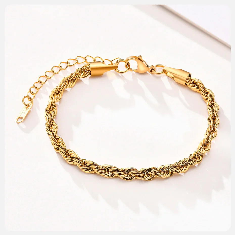 Stainless Steel Rope Chain Bracelet Twisted Singapore - Image 10