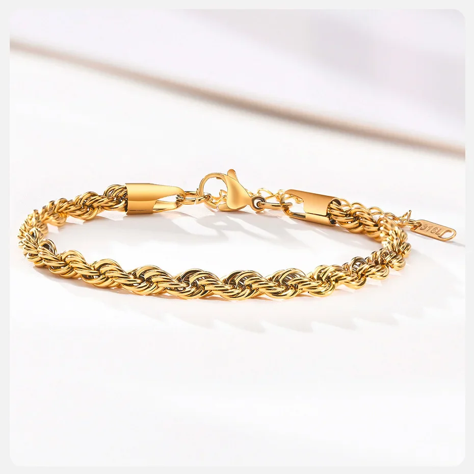 Stainless Steel Rope Chain Bracelet Twisted Singapore - Image 11