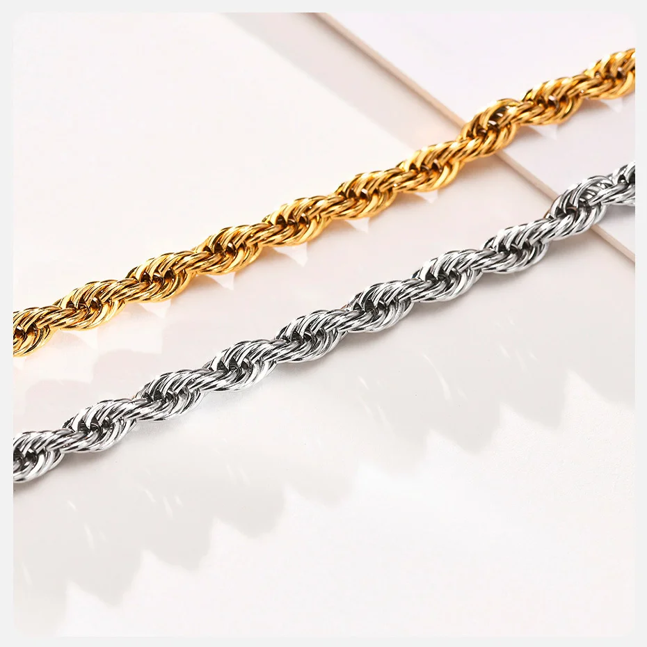 Stainless Steel Rope Chain Bracelet Twisted Singapore - Image 12