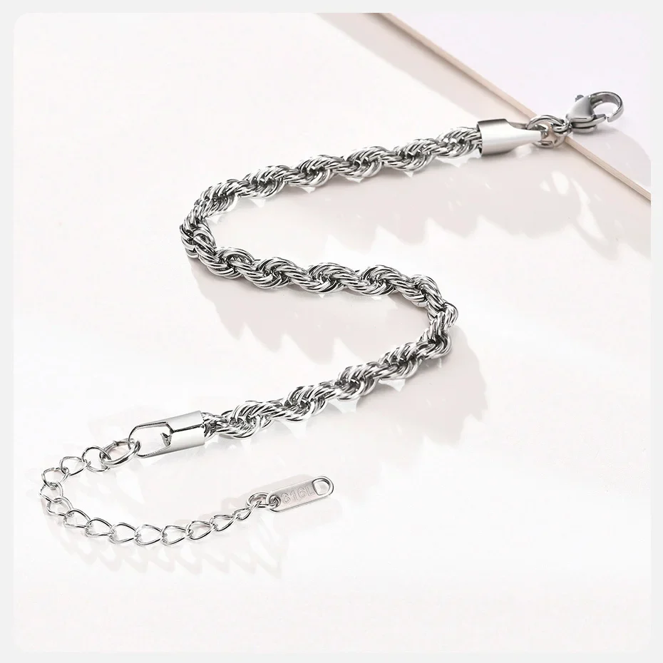 Stainless Steel Rope Chain Bracelet Twisted Singapore - Image 13