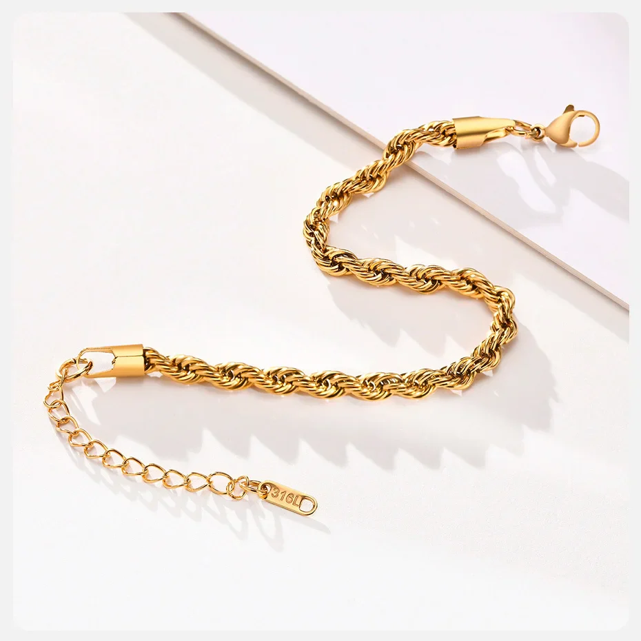 Stainless Steel Rope Chain Bracelet Twisted Singapore - Image 14