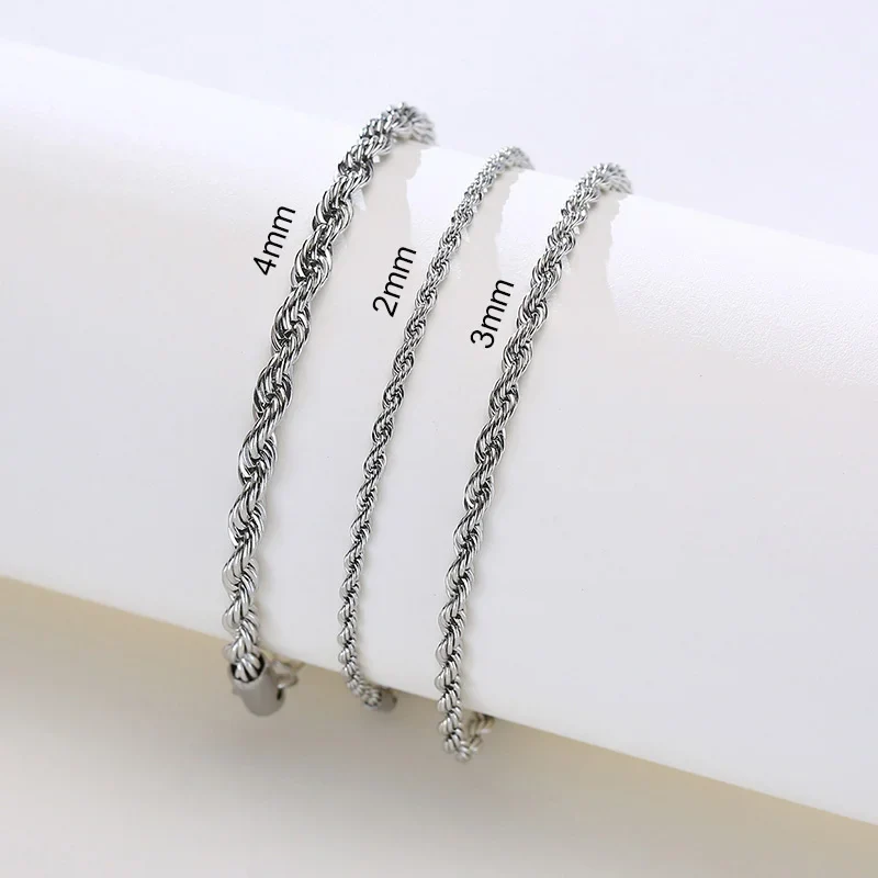 Stainless Steel Rope Chain Bracelet Twisted Singapore - Image 19