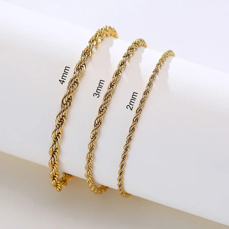 Stainless Steel Rope Chain Bracelet Twisted Singapore - Image 26