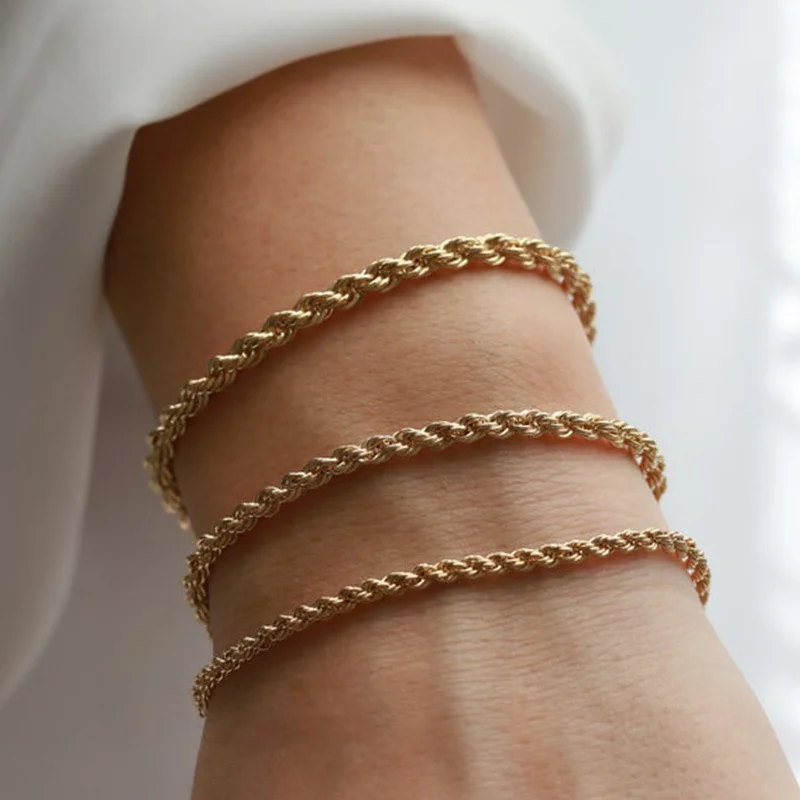 Stainless Steel Rope Chain Bracelet Twisted Singapore - Image 3