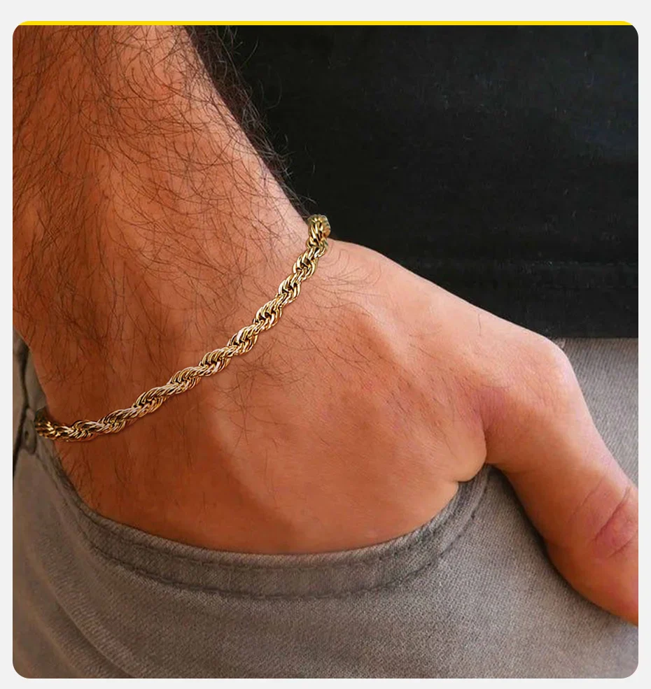 Stainless Steel Rope Chain Bracelet Twisted Singapore - Image 6