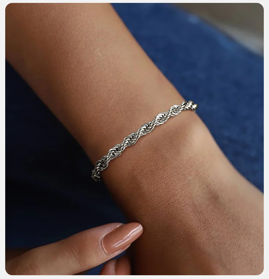 Stainless Steel Rope Chain Bracelet Twisted Singapore - Image 7