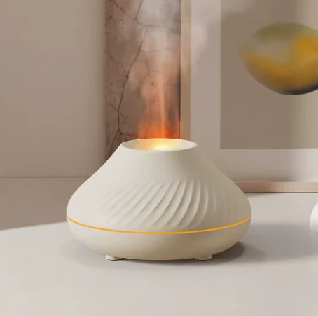 Volcanic Aroma Diffuser Essential Oil Lamp 130ml USB Humidifier with Color Flame Night Light - Image 8