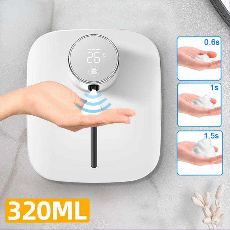 Wall-mounted Automatic Soap Dispenser with Infrared Sensor Touchless Foam USB Rechargeable - Image 4