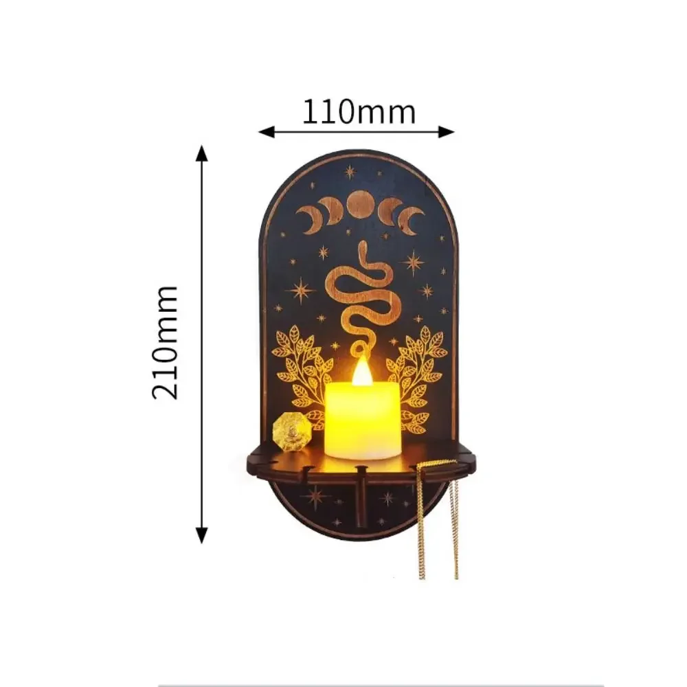 Wall Shelf Hanging Candle Shelf Whimsical Wall Decor Halloween Fall 2025 Cozy Ambient Lighting Gift Idea - Image 12