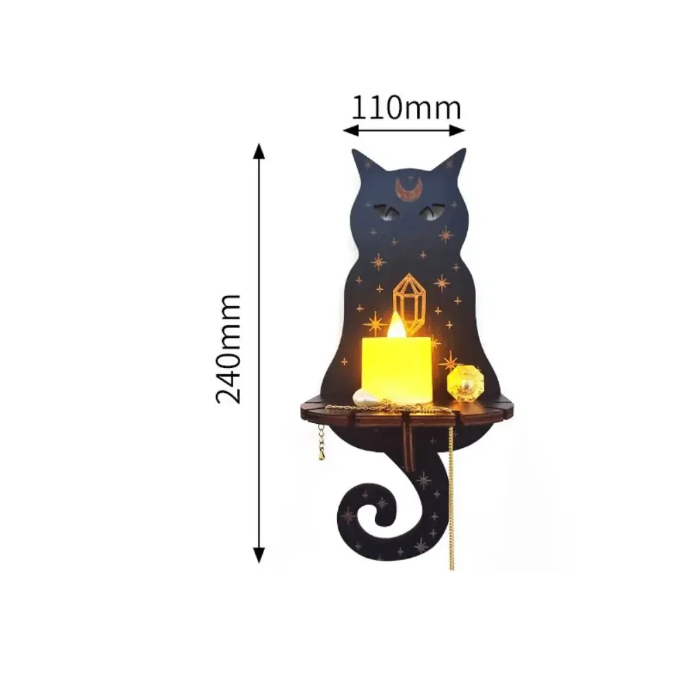 Wall Shelf Hanging Candle Shelf Whimsical Wall Decor Halloween Fall 2025 Cozy Ambient Lighting Gift Idea - Image 9