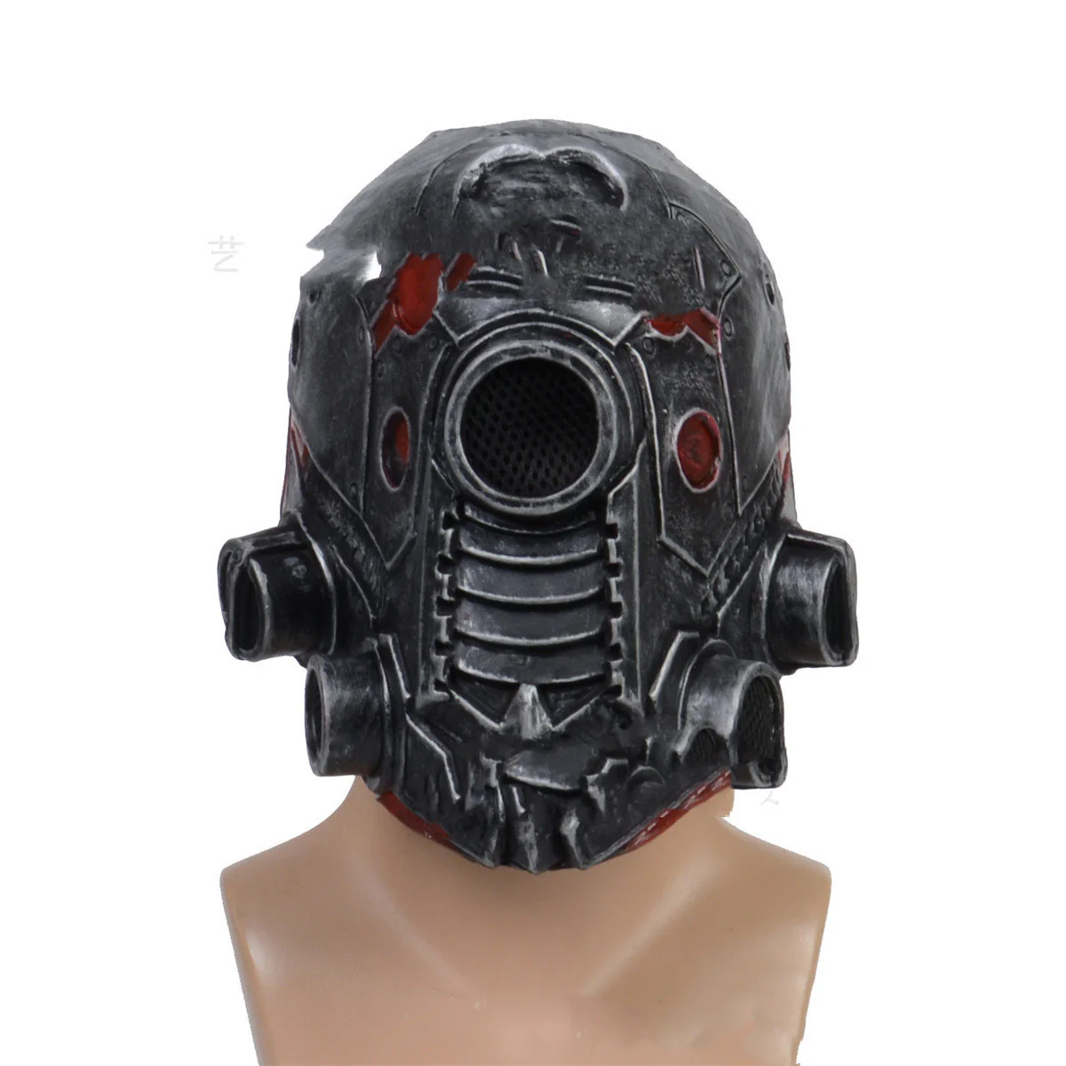 Cyberpunk Mask Helmet Black Latex Adult Halloween Cosplay - Image 3