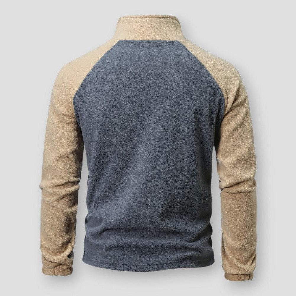 Warm Classic Men's Fleece Pullover - Half Zip, Midweight - Image 2