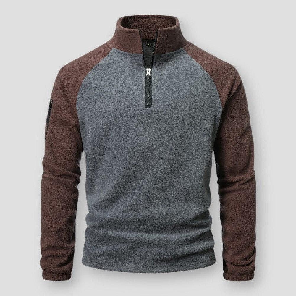 Warm Classic Men's Fleece Pullover - Half Zip, Midweight - Image 4