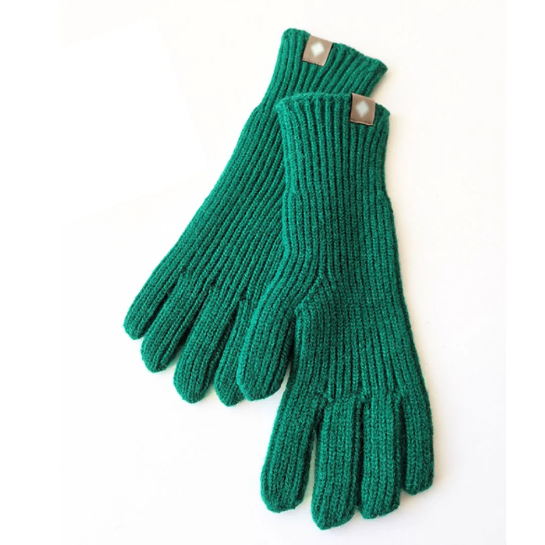 Warm Cozy Gloves - Ribbed Slim Knit, Cotton Blend, Winter - Image 3