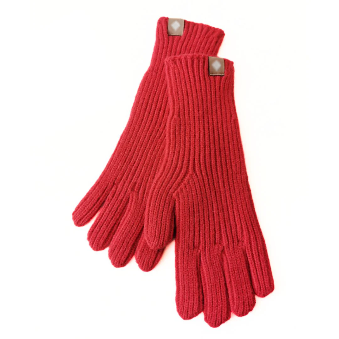 Warm Cozy Gloves - Ribbed Slim Knit, Cotton Blend, Winter - Image 8