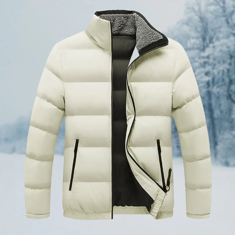 Warm Cozy Men's Jacket - Puffer, Sherpa Lined, Commuting