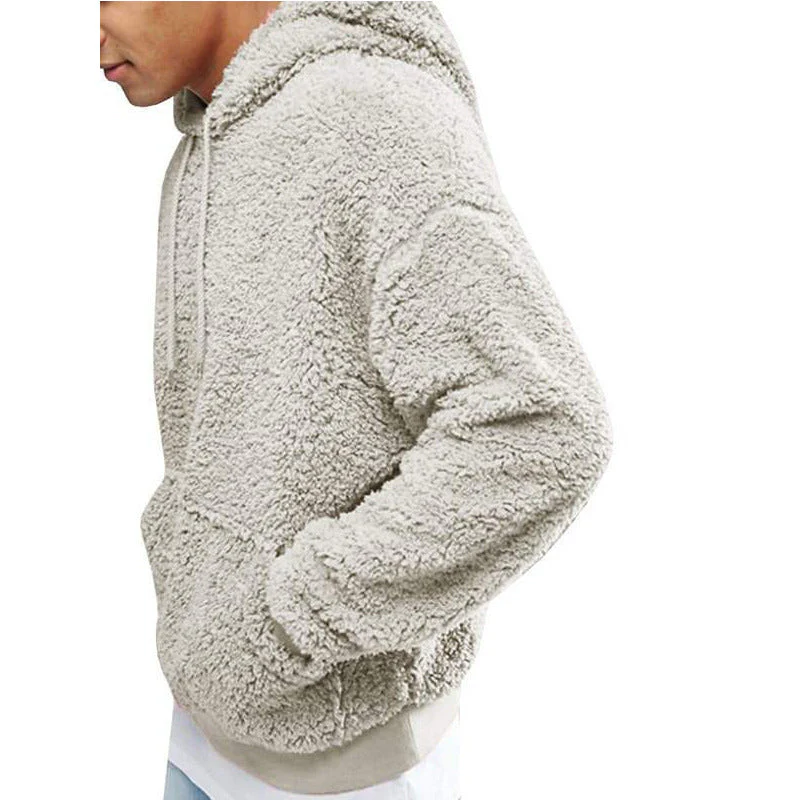 Warm Cozy Men’s Sleeveless Hoodie – Oversized Fleece, Winter - Image 5