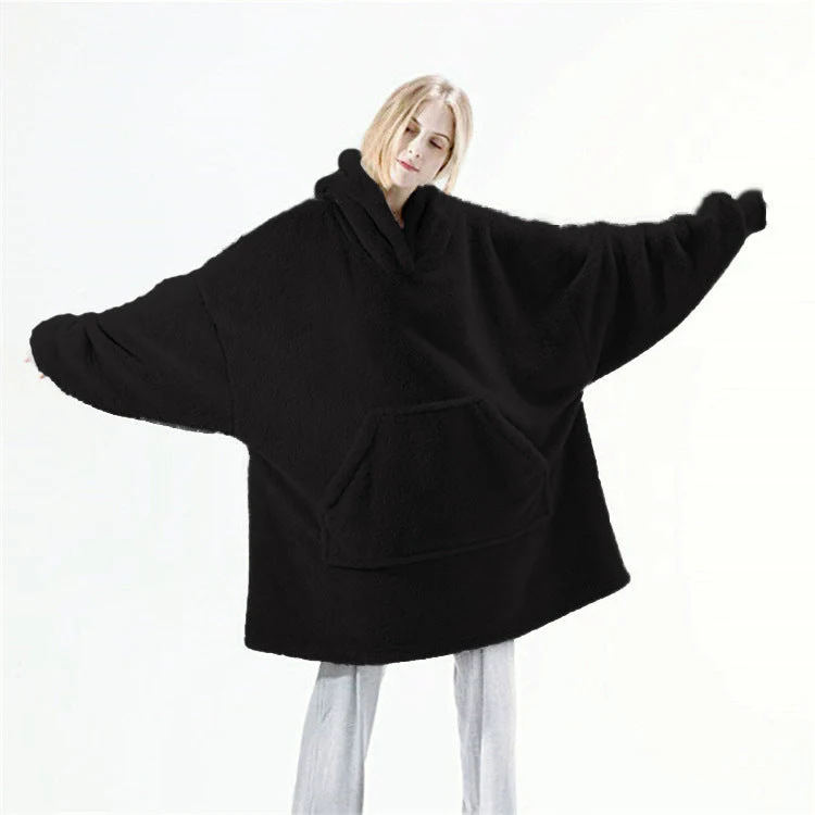 Warm Cozy Women Blanket Hoodie - Oversized Fleece Lounging - Image 7