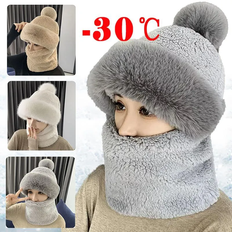 Warm Cozy Women Hat And Neckwarmer - Plush Faux Fur Winter - Image 3
