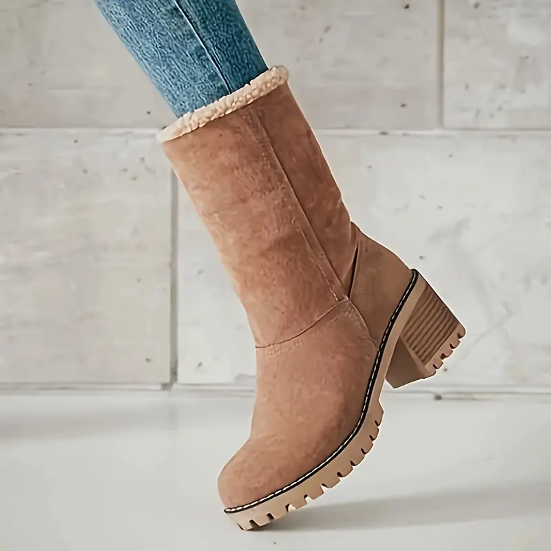 Warm Cozy Women’s Ankle Boots - Platform, Fleece Lined - Image 4