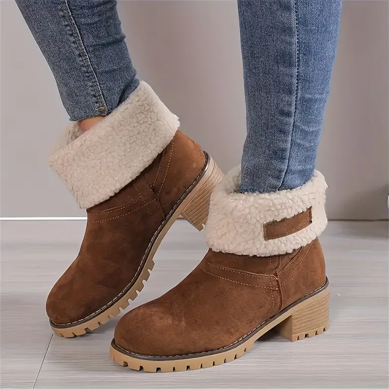 Warm Cozy Women’s Ankle Boots - Platform, Fleece Lined - Image 5