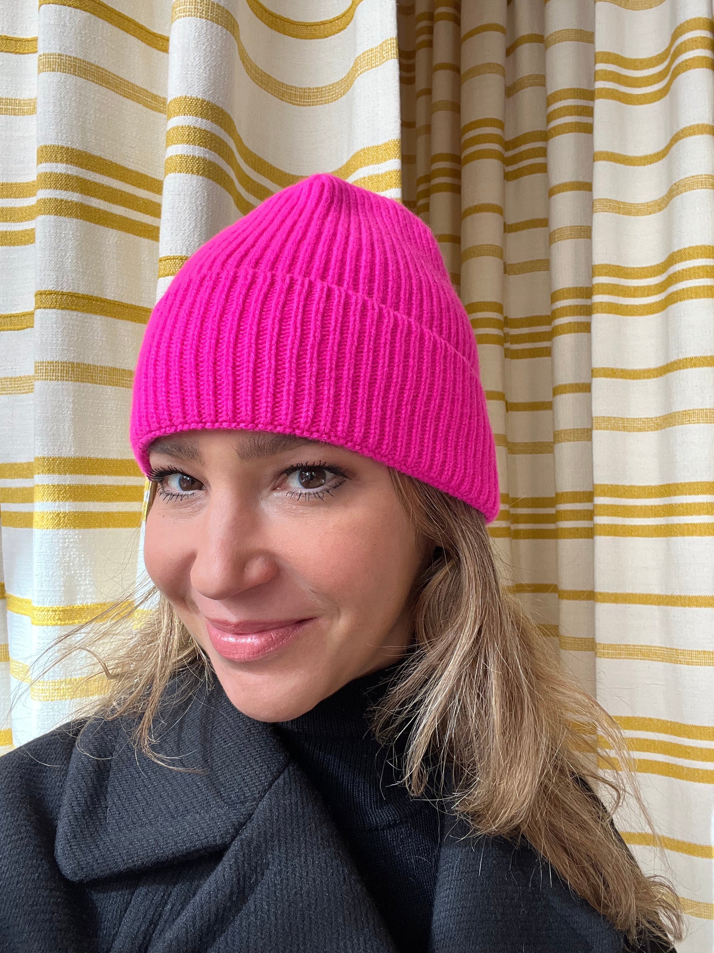 Warm Cozy Women’s Beanie - Folded Cuff, Ribbed Knit, Winter - Image 3