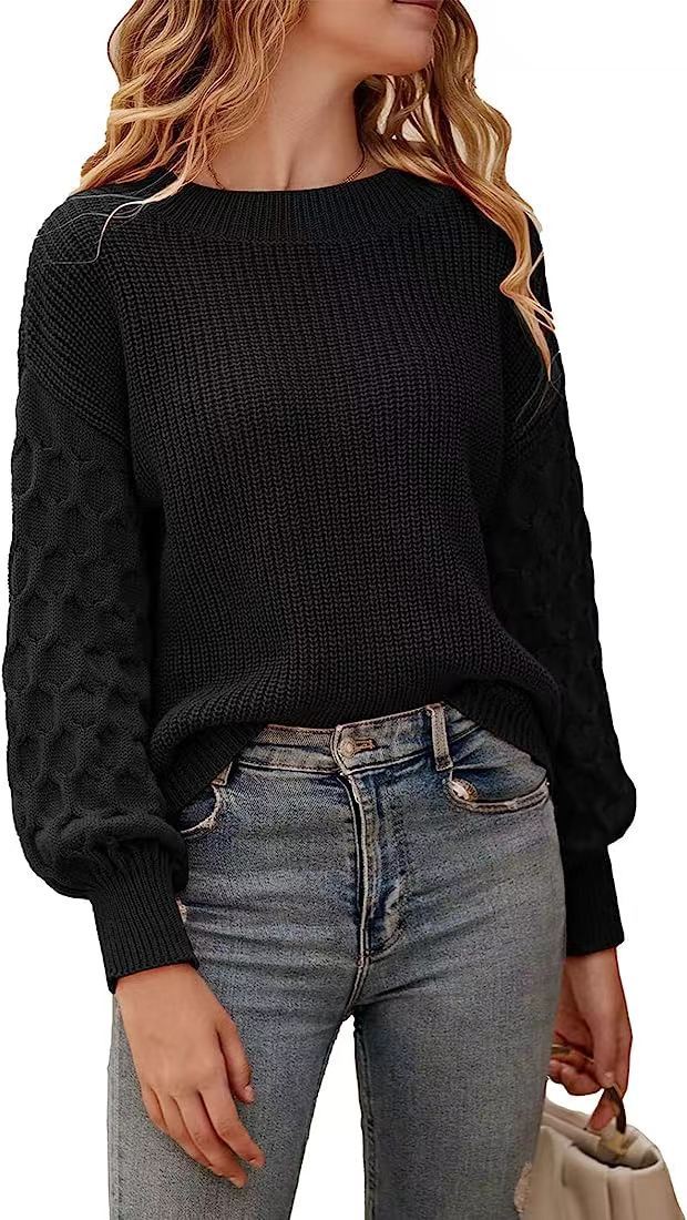 Warm Cozy Women's Chunky Knit Sweater - Relaxed Fit - Image 2