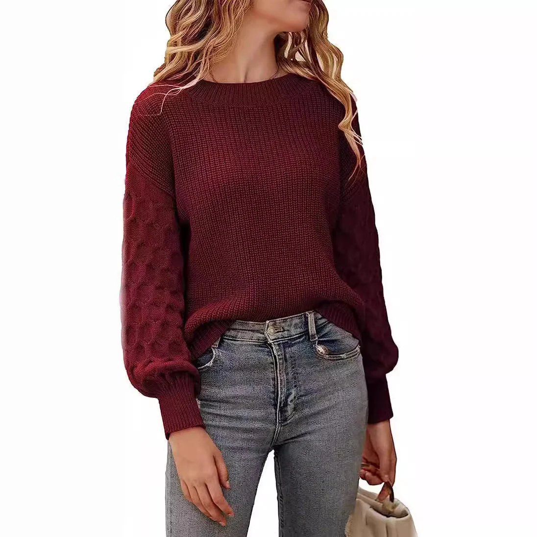 Warm Cozy Women's Chunky Knit Sweater - Relaxed Fit - Image 5